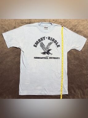 Embry-Riddle Aeronautical University Vintage T Shirt  Single Stitch SIZE LARGE